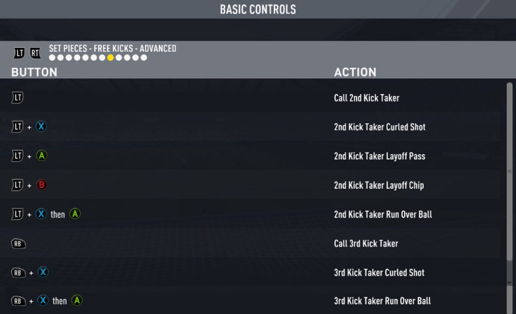 fifa17_controls_SET PIECES - FREE KICKS - ADVANCED