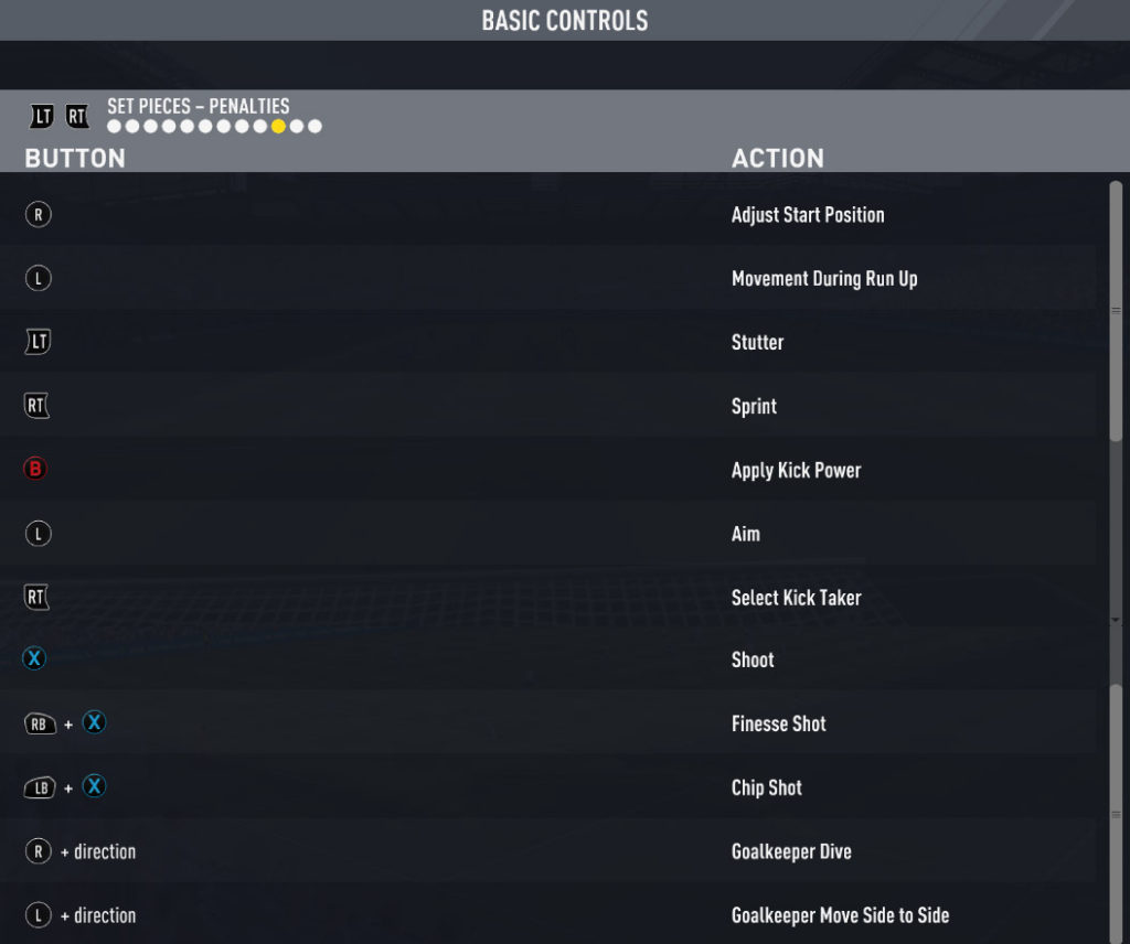 fifa17_controls_SET PIECES - PENALTIES